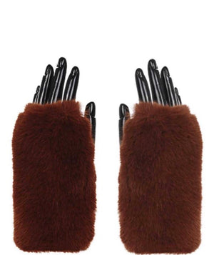 Fur Baby Hand Warmers (brown faux fur)