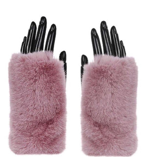 Fur Baby Hand Warmers (pink faux fur)